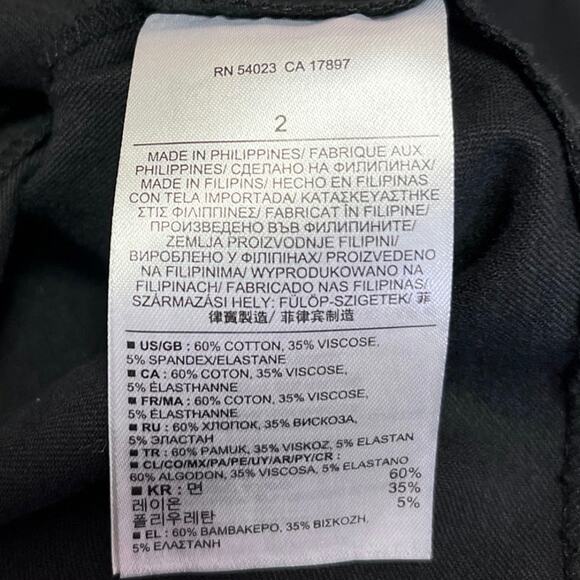 Banana Republic Black Square Neck Short Cap Sleeve Knee Length Sheath Dress 2 - Picture 8 of 8